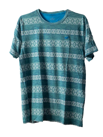 T-Shirt Hollister Green & Blue Patterns