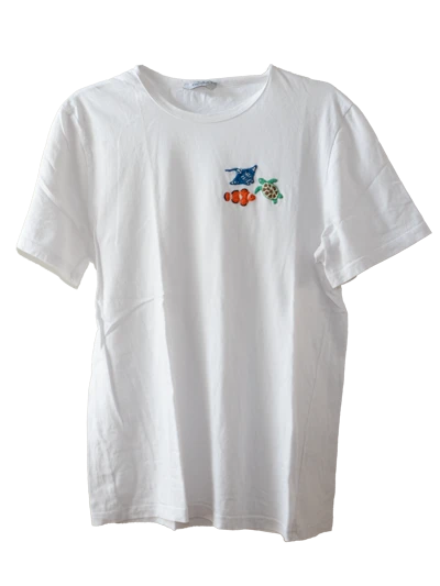 White T-Shirt Embroidered Zoé