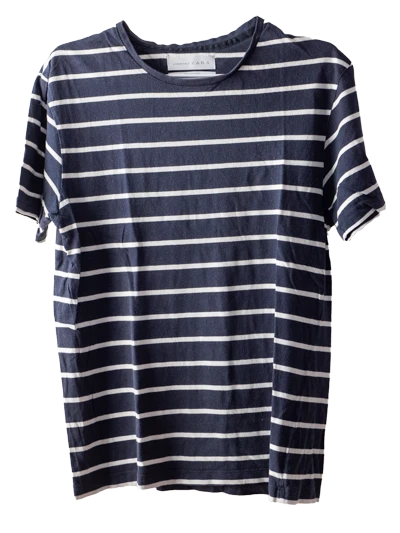 Dark Blue Striped Zara T-Shirt