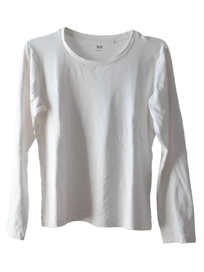 Uniqlo White Long Sleeve Sweatshirt